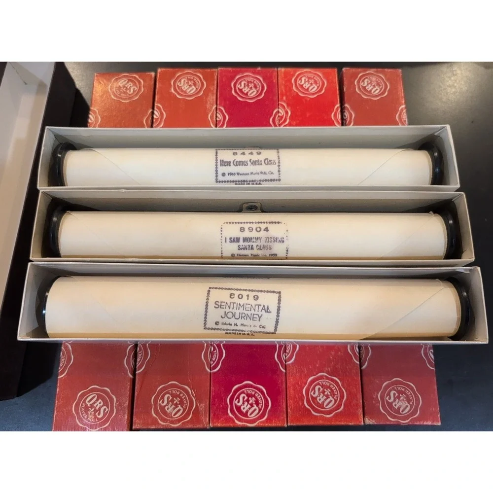 Lot Of 8 QRS Word Roll Piano Rolls Leroy Brown, Cabaret, Santa, More